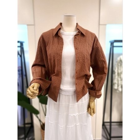 자르 체크 셔츠 스카이블루