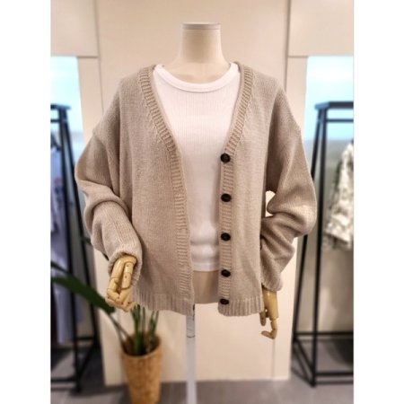 어텀 나그랑 니트 가디건 베이지