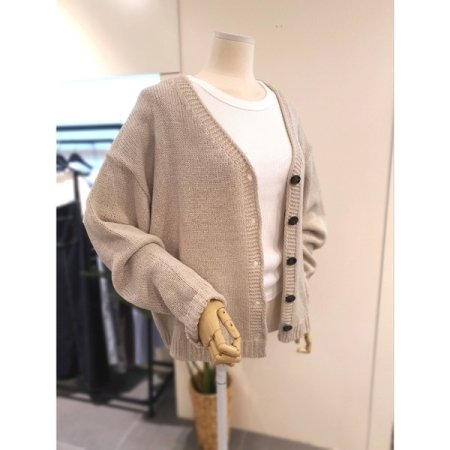어텀 나그랑 니트 가디건 베이지