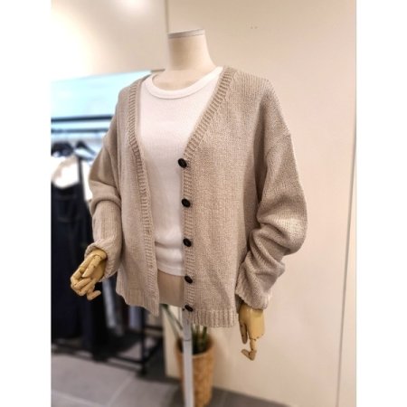 어텀 나그랑 니트 가디건 베이지