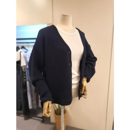 어텀 나그랑 니트 가디건 네이비
