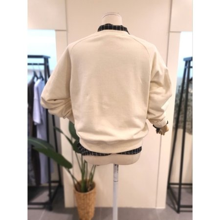 벨 프린팅 나그랑 맨투맨 크림