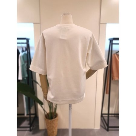 플라워 프린팅 반팔 티셔츠 아이보리