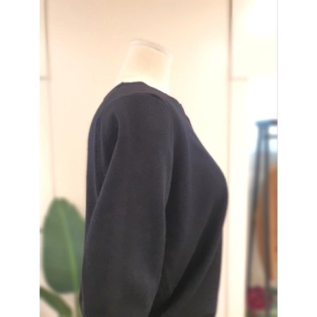 오색 솔리드 버튼 가디건 블랙