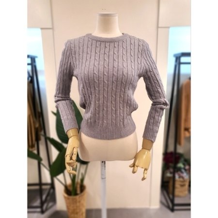 피넛 꾀배기 긴팔 니트 아이보리