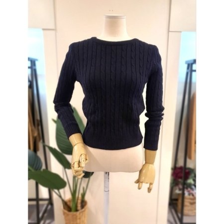 피넛 꾀배기 긴팔 니트 아이보리