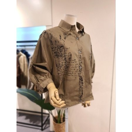 페스타 셔링 7부 블라우스 베이지