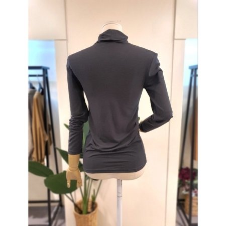 베이직 폴라 스판 티셔츠 다크그레이