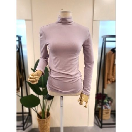 베이직 폴라 스판 티셔츠 아이보리