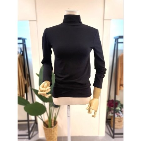 베이직 폴라 스판 티셔츠 아이보리