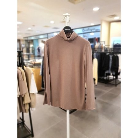 베이직 폴라 스판 티셔츠 베이지