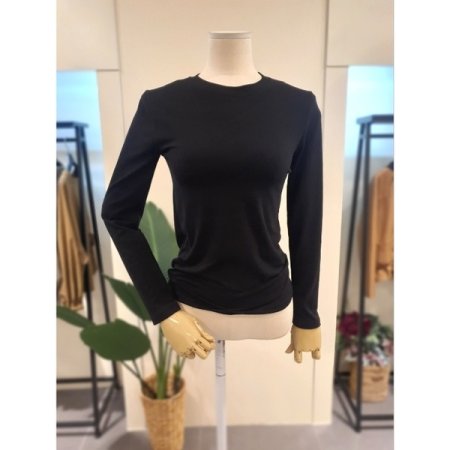 스판 라운드넥 티셔츠 카키