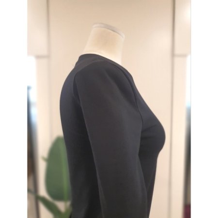 스판 라운드넥 티셔츠 블랙