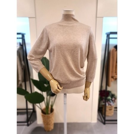 반목 7부소매 니트 베이지