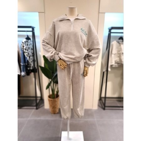 반집업 맨투맨 세트 퍼플