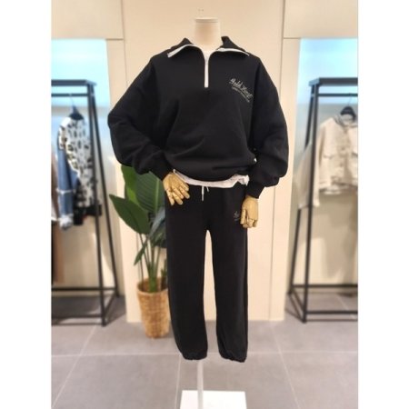 반집업 맨투맨 세트 퍼플