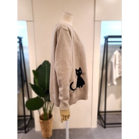 오색 캣피쉬 가디건 베이지