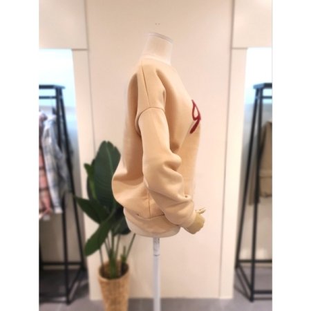 뽀글 자수 맨투맨 옐로우