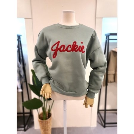 뽀글 자수 맨투맨 옐로우