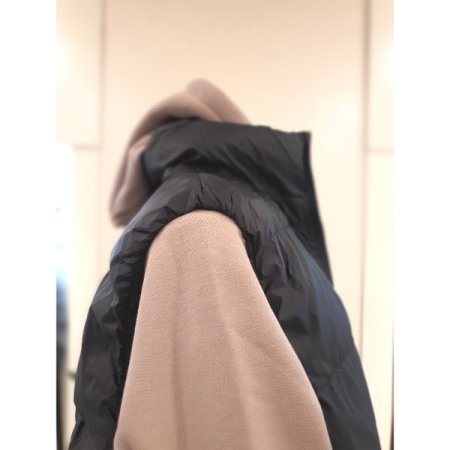 도트 투포켓 오리털 경량 패딩 조끼