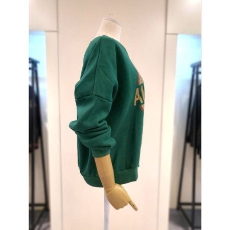 1874 레터링 맨투맨 그린