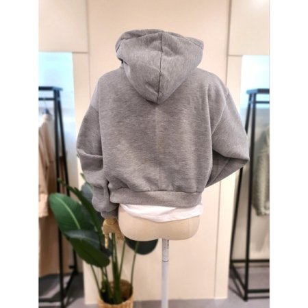 레이어드 집업 후드 기모 맨투맨 GR