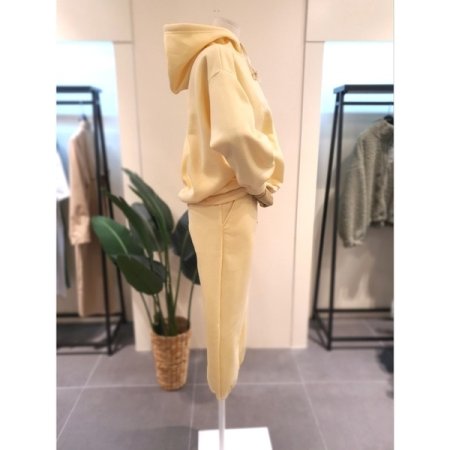 기모 후드조거 세트 옐로우