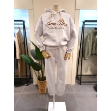 기모 후드조거 세트 옐로우