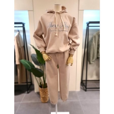 기모 후드조거 세트 옐로우