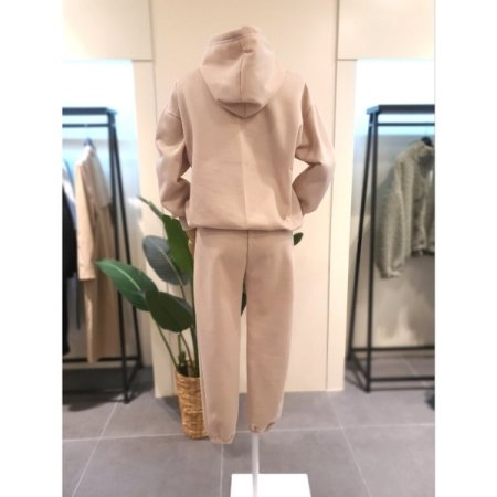 기모 후드조거 세트 베이지