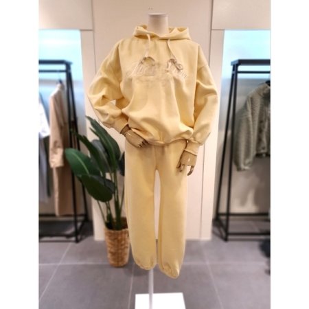 기모 후드조거 세트 베이지