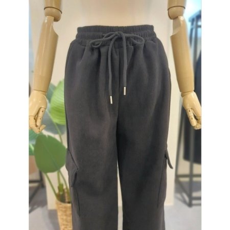 코듀 건빵 밴딩 팬츠 블랙