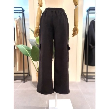 코듀 건빵 밴딩 팬츠 블랙