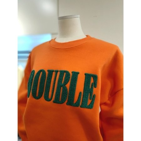 부클 기모 맨투맨 오렌지