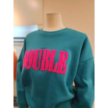 부클 기모 맨투맨 블루