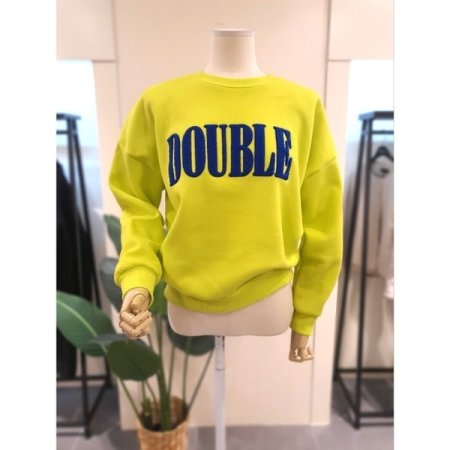 부클 기모 맨투맨 블루