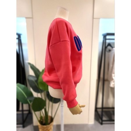 미스칸트 기모 맨투맨 핑크