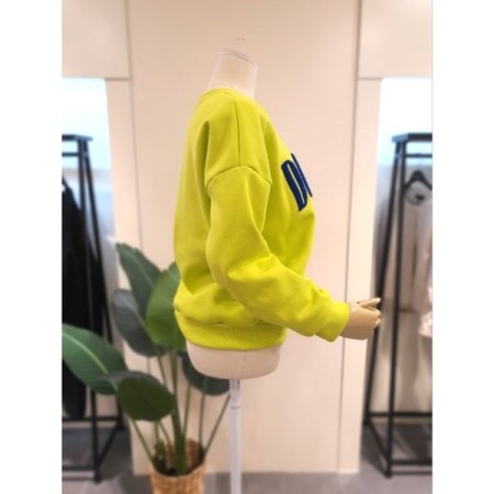 부클 기모 맨투맨 옐로우