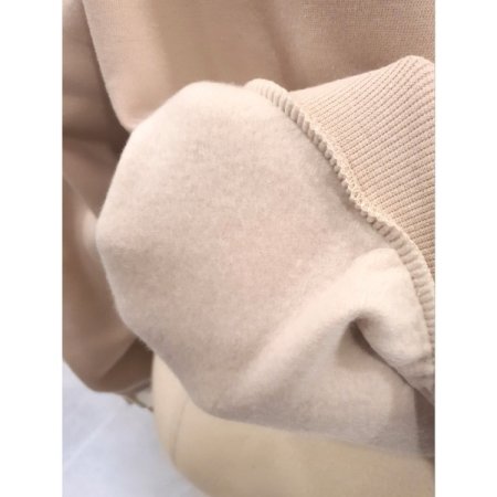 기모 도기 프린팅 맨투맨 베이지