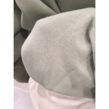 기모 V넥 발포 프린팅 맨투맨 오렌지