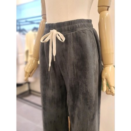 안감기모 워싱 코듀 와이드 팬츠 카키