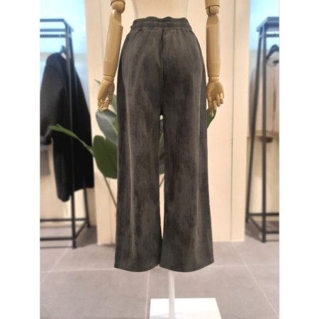 안감기모 워싱 코듀 와이드 팬츠 카키