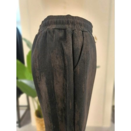 안감기모 워싱 코듀 와이드 팬츠 블랙