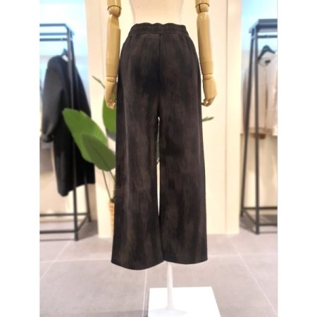 안감기모 워싱 코듀 와이드 팬츠 블랙