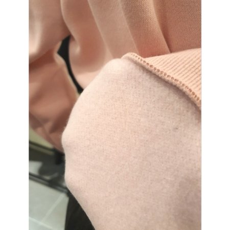 폼폼 패치 기모 맨투맨 핑크