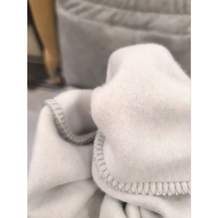 라벨 기모 조거 팬츠 그레이