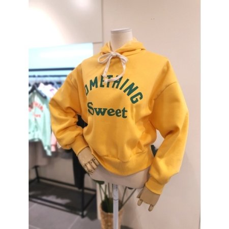 마카롱 기모 후드 옐로우