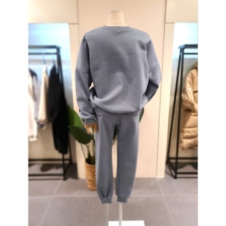 빈티지 프린팅 기모 맨투맨 세트 SB