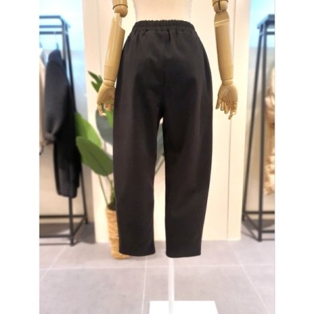 버튼 장식 배기 팬츠 다크그레이