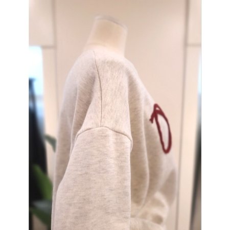 마리 발포 기모 맨투맨 오트밀